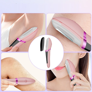Dermaplaning sonique portable pour femmes, rasoir dermaplaning rechargeable avec technologie LED Light Edge, tondeuse à sourcils - Product Image 4