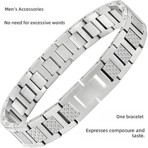 Bracciale in <span class=keywords><strong>Acciaio</strong></span> Inossidabile Stile TK Best-seller; Confezione Ispirata allo Stile Francese, Lusso Leggero di Alta Gamma, Tono Oro per Uomo - Product Image 2