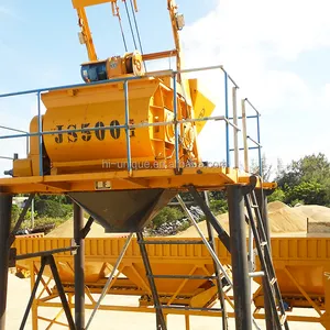 HZS25 Cheap price mobile batching plant with concrete pump