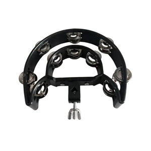 Nuevo Color Campanas dobles Música Educación temprana Forma de onda Pandereta de metal de plástico colorido - Product Image 1