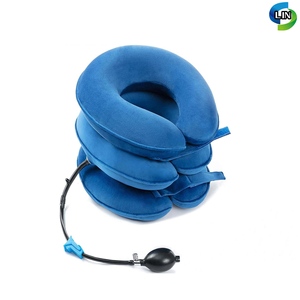 Collier de traction cervicale gonflable réglable pour le soutien de la colonne vertébrale, utilisation manuelle à domicile pour les soins du dos - Product Image 1
