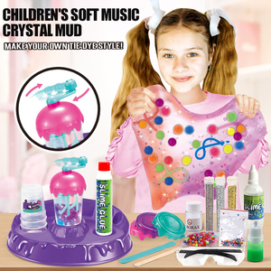 Kit de fabrication de slime DIY Zhorya pour enfants, ensemble de boue cristalline avec mélangeur manuel, perles brillantes, jouets faits à la main non toxiques - Product Image 2