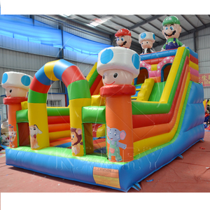 Bán buôn <span class=keywords><strong>Inflatable</strong></span> khô trượt Mario lâu đài <span class=keywords><strong>Inflatable</strong></span> Bouncer Combo thương mại trượt bơm hơi cho trẻ em nhà bị trả lại - Product Image 4