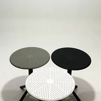 Nouveau design table basse en plastique restaurant maison salle à manger ronde pp table table d'appoint