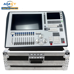 คอนโซล DMX 512 ทรงพลัง 6144 ช่องสัญญาณ 12 ช่องเอาต์พุต DMX หน้าจอคู่ คอนโทรลเลอร์ระ<span class=keywords><strong>ดับ</strong></span>มืออาชีพสำหรับไฟเวที บีม มูฟวิ่งเฮด - Product Image 1