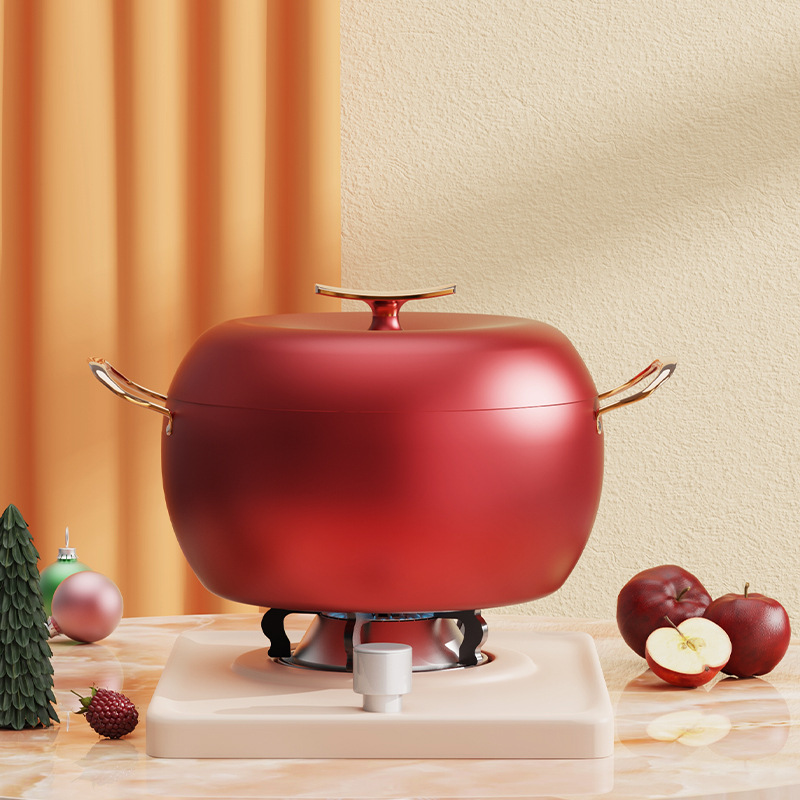 Антипригарная супница Apple, Домашняя индукционная плита, газовая плита, супница общего здоровья