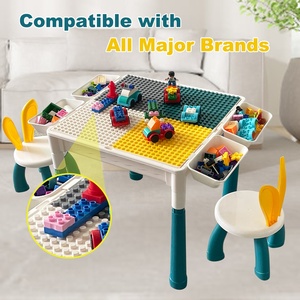 Table de jeu multifonctionnelle pour enfants, 7 en 1, grande taille, pour l'assemblage de blocs et jouets à petites particules - Product Image 5