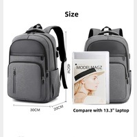 Tas Ransel Bisnis Anti Maling 600D Polyester Tahan Air Grosir, Unisex, Logo Custom, 36-55L, Dilengkapi USB untuk Laptop