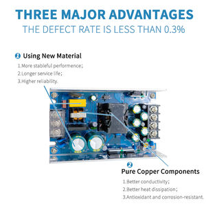 100W 12V <span class=keywords><strong>DC</strong></span> 전원 공급 장치 88-264V AC 입력 및 4A/2.5A 출력 전류가 있는 이중 출력 오픈 프레임 SMPS - Product Image 2