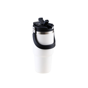 Gobelet de meilleure qualité avec poignée et bouteille d'eau isolée en acier inoxydable thermos à paille - Product Image 5