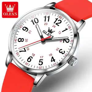 Olevs 9953 Silicone Rubber Wrist Watch Straps Silicone Rubber Wrist Watch Straps Quartz Reloj De Mujer Luxury Quartz Watch
