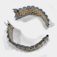 Bracelet de montre de haute qualité en acier inoxydable plaqué or 18 carats de 20 mm, style ancien Jubilee sans fermoir pour Dj 16233