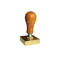 Tampon à glaçons en laiton personnalisé avec logo, poignée en bois naturel, portable, pour décoration de bar à cocktails