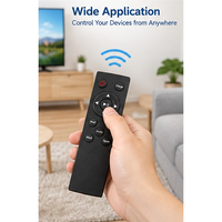 Télécommande universelle personnalisable sans fil BT 2,4 GHz à 12 touches, code roulant noir, pour Android Box, projecteur, cheminée électrique