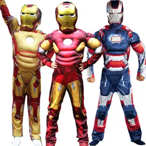 हेलोवीन बच्चों के कपड़े आयरनमैन सुपर आदमी के कपड़े स्पाइडर बैट मैन थोर कप्तान बच्चों कॉस्टयूम मोबाइल फोनों Cosplay वेशभूषा