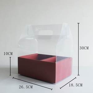Роскошная прозрачная высокая коробка для цветочного торта с ручкой, пригодная для вторичной переработки ПВХ, свадебный день Святого Валентина, День матери, день рождения, подарочная коробка - Product Image 4