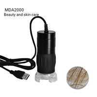 1600x1200 Resolution 2MP Sensor Aesthetic Nursing Handheld Portable USB Microscope 8 LED Illumination Image Capture for Skin