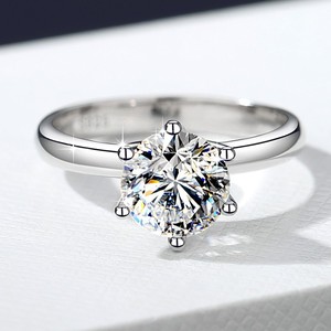 <span class=keywords><strong>Anello</strong></span> di Fidanzamento Romantico all'Ingrosso in Argento 925 con Sei Griffe, Adatto per <span class=keywords><strong>Anello</strong></span> con Moissanite <span class=keywords><strong>da</strong></span> <span class=keywords><strong>1</strong></span> <span class=keywords><strong>Carato</strong></span> per Donna - Product Image 5