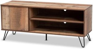 ขาตั้งทีวีไม้โอ๊คแบบชนบท1ประตูสำหรับสตูดิโอไม้โอ๊คสไตล์โมเดิร์นและร่วมสมัย - Product Image 4