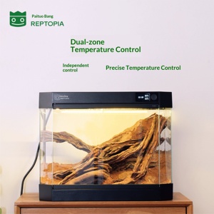Modular Smart <strong>Reptile</strong> <strong>Terrarium</strong> with Dual-Zone Temperature Control and Automatic Spraying Rectangle Glass Design for Home Use - Product Image 4