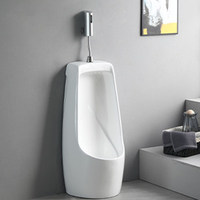 Witte vrijstaande urinoir model 300 sensor handbediening dubbele spoeling keramiek voor openbare toiletten sanitair