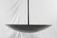 Lustre suspendu LED rond en laiton noir, style vintage, en forme de bol, pour îlot de cuisine, éclairage vers le haut