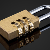 Cadenas à combinaison à 3 chiffres en laiton 20 mm, antirouille, sans clé, certifié ISO9001, écologique, pour bagages et casiers