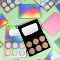 Palette de maquillage DIY en gros, nouveau design, marque privée : surligneur, fard à joues et fard à paupières