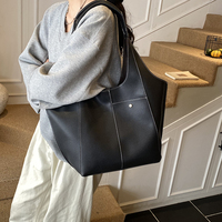 Sac fourre-tout en PU de luxe pour femmes - Sac à bandoulière polyvalent pour le shopping quotidien
