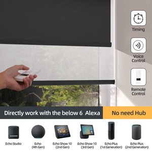 ZSTARR, venta al por mayor, cortinas de ventana, Control remoto motorizado inteligente eléctrico, doble capa, 2 en 1, persianas enrollables de día y noche - Product Image 4