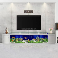 Meuble TV d'usine ultra-blanc avec aquarium ouvert pour poissons rouges, salon, nouvelle collection 2025, grand modèle pour la maison, écologique, sans eau, Dragon Doré