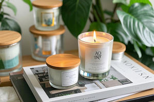 Fournisseur en gros de bougie parfumée d'aromathérapie en verre de cire avec emballage personnalisé bâton d'étiquette de logo - Product Image 5