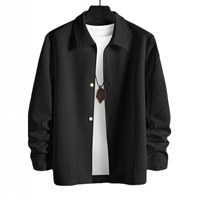 Veste décontractée jacquard à simple boutonnage pour homme, coupe ample, style européen et américain, avec patchwork de couleur unie