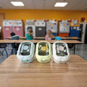 热卖900毫升不锈钢防漏便当盒儿童耐用午餐容器带餐具微波午餐盒 - Product Image 5