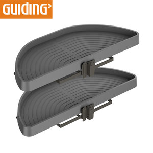 Almacenamiento debajo del fregadero extraíble cesta PP modificación Bases de plástico esquina tirador <span class=keywords><strong>cocina</strong></span> Larder gabinete esquina Swing bandeja - Product Image 3