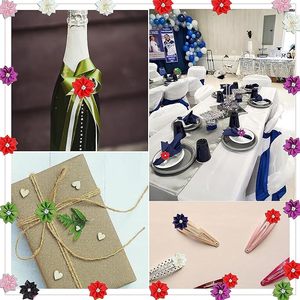 Pita Satin Bunga Pita Hias Berlian Imitasi Aplikasi Pita Satin Bunga Pita Hias Berlian Imitasi Kerajinan Ornamen Pernikahan 1.1 inci - Product Image 5