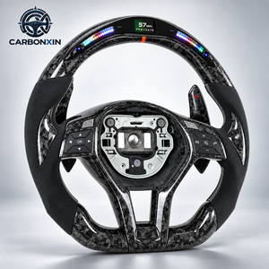 Volante Deportivo Personalizado de Fibra de Carbono de 3 Radios para Mercedes-Benz W205 W212 W213 W246 C292 C43 C63 Clase E - Product Image 4