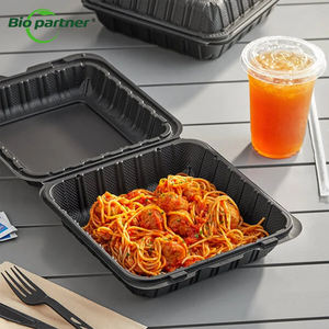 Vajilla de Restaurante de Almidón de Maíz, 3 Compartimentos, Desechable, Biodegradable, Apta para Microondas y Congelador, Certificación Europea, Logotipo Personalizado, para Alimentos - Product Image 3