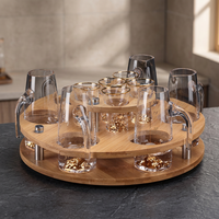Distributeur de verres à shot en bois moderne, accessoires de bar, support de rangement pour verres à vin Saleem International