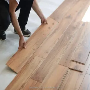 Bền tùy chỉnh không thấm nước chống trượt Laminate sàn pha lê dệt mô hình unilin bấm vào Gỗ gỗ Lamin tầng