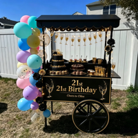 Autocollant en vinyle amovible personnalisé avec graphiques et textes pour chariot alimentaire, autocollant en vinyle PVC auto-adhésif pour mariage, anniversaire