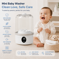 Qualité garantie, mini lave-linge portable sans fil USB pour les vêtements de bébé, les bavoirs et les couches