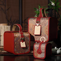 Boîte cadeau en papier brodé jacquard personnalisée, étui de rangement portable, boîte d'emballage cadeau pour souvenirs de mariage, cadeaux de fête