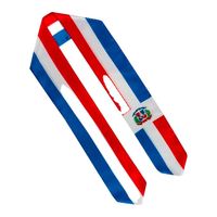 Écharpe de graduation pour adultes en polyester satiné 100% pour l'échange scolaire international en République dominicaine