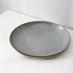 مخصص مطعم فريد رد الفعل الصقيل مخصصة السيراميك لوحة الطعام المستديرة - Product Image 4