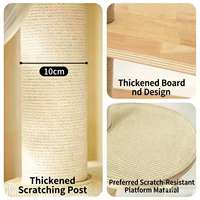 Centre d'activités pour chat de luxe moderne et robuste, avec branches en bois véritable et griffoir en sisal, structure d'escalade pour chat, unique pour Noël