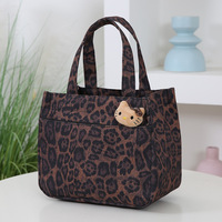Tas Tote Wanita Warna Solid Motif Kartun dengan Bukaan Terbuka, Tas Kanvas Lucu, Tas Tangan Stylish untuk Belanja Sehari-hari dan Santai