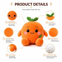 Groothandel op maat gemaakte fruit pluche speelgoed schattig oranje ontwerp knuffel OEM ODM zacht plantenfiguur pluche promotioneel cadeau