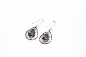 Pendientes de Cuarzo Arcoíris, Joyería Hecha a Mano, Plata de Ley 925, Elegantes, Regalo de Boda para Mujer, Venta al Por Mayor, Exportación - Product Image 3