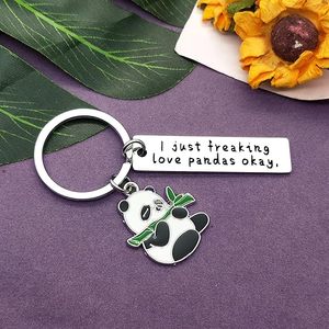Private Label Panda Keychain Gift for Friends Sisters Panda Lovers Jewelry Gifts Animal Keyring Birthday Party Favors <b>Custom</b> - Product Image 5